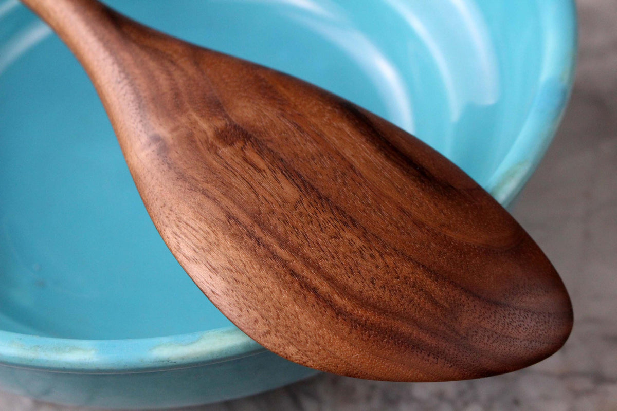 Handmade Walnut Wood Saute Spurtle Kitchen Utensil for Stirring and Mixing